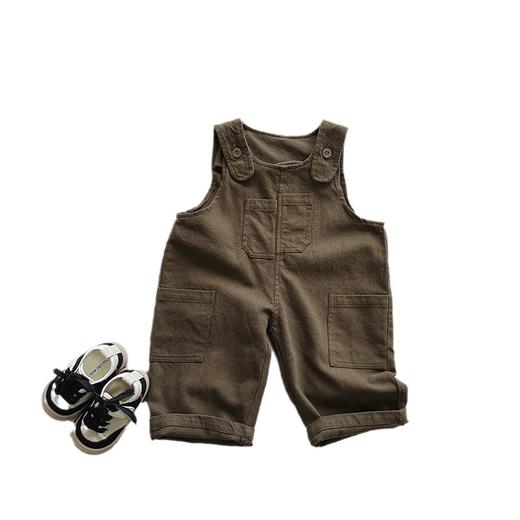 【上身巨有范！】男童背带裤春秋季新品女童韩版宽松百搭长裤子宝宝中小童休闲长裤 商品图4