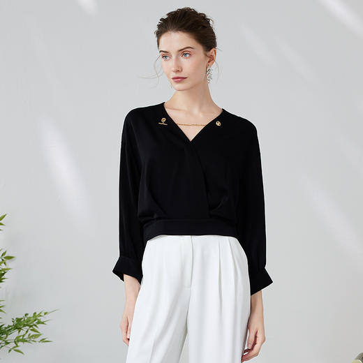EITIE爱特爱夏季新款通勤百搭显瘦小上衣7413108 商品图8