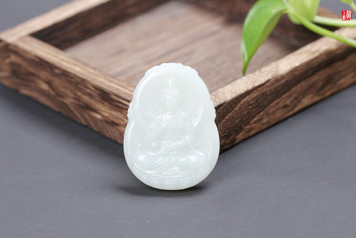 和田羊脂白玉【观音】 配精美挂绳 商品图1