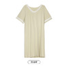 都市丽人好睡好眠春夏睡衣女针织人棉家居服薄款短袖裙女士针织睡裙LH46A1 商品缩略图8