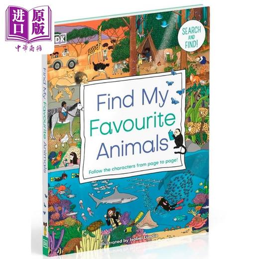【中商原版】DK找到喜爱的动物 Find My Favourite Animals 英文原版 儿童纸板绘本 搜索和查找纸板书 亲子互动读物 进口童书 商品图1