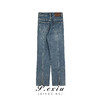 01-1 潘依绣丁丁宠粉秋冬复古水洗磨毛加厚百搭直筒牛仔裤 V9113 商品缩略图1