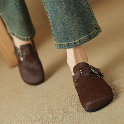 【预售5天】时尚爆款，勃肯全马皮毛拖鞋NJMK&K858 商品图3