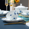 富玉  景德镇手绘餐具 山丹丹青花玲珑瓷 中式简约餐具套装 商品缩略图3
