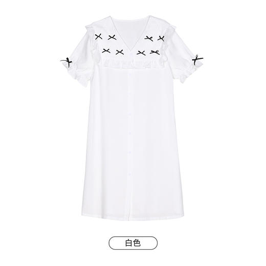 都市丽人生活家居春夏睡衣女软绵绵家居服薄款短袖裙女士睡裙LH46D6 商品图7