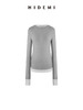 HIDEMI 【赵露思同款】经典简约拼色贴身假两件长袖T恤上衣 商品缩略图10