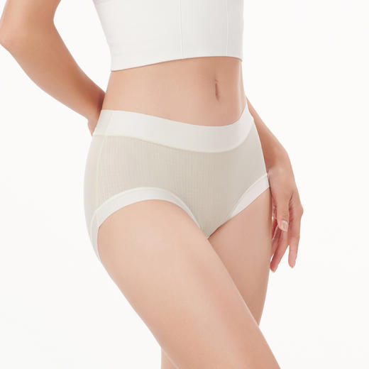 都市丽人健康系列宽版包覆内裤女锦提花女士内裤中腰平角内裤LK45C3 商品图2