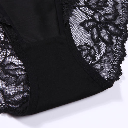 都市丽人时尚系列蕾丝网布内裤女蕾丝女士内裤低腰修腿裤LK43E5 商品图8
