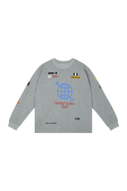 oneup凉感彩色印花长袖T恤 商品图5