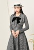ELLA JADE 复古千鸟格纹领结收腰伞摆连衣裙 14872 商品缩略图3