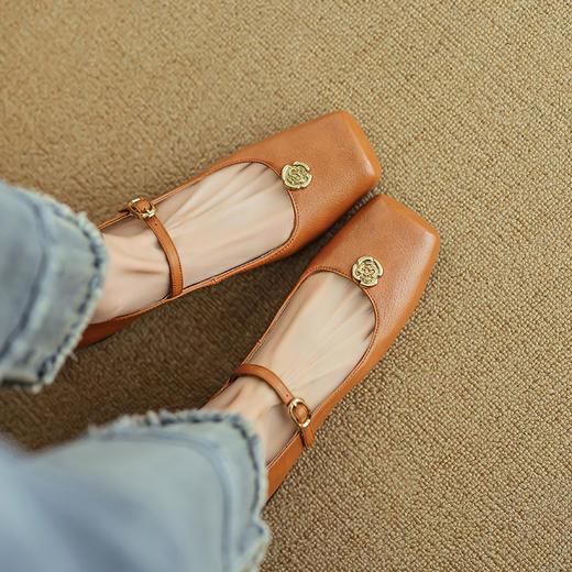 【预售5天】春季新款，两色浅口低跟真皮单鞋KC-310 商品图4