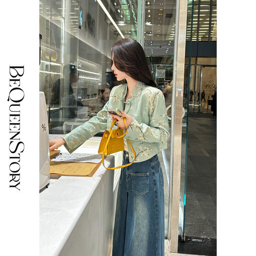 余潇潇【月满西楼】新中式气质时尚复古盘扣立领短款外套 商品图2