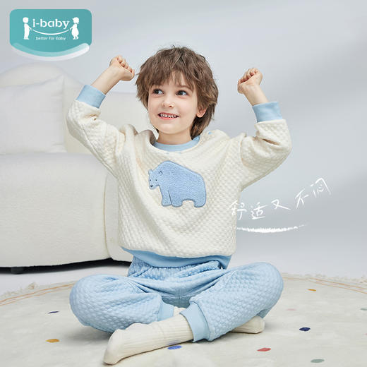 【秒杀 119元起套装】i-baby小奶泡恒温空气层圆领/开襟家居服睡衣套装 商品图4