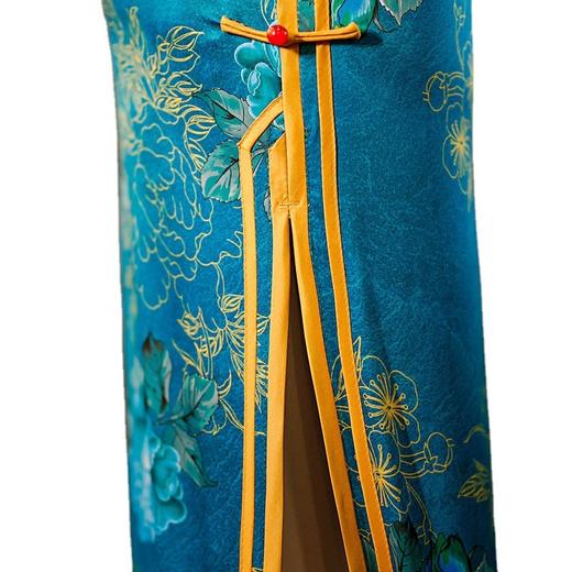 高开衩双层旗袍裙，修身印花国风旗袍CX-0650 商品图4