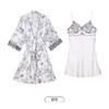 都市丽人好睡好眠春夏睡衣女冰雪丝印花家居服薄款吊带裙+外袍女士丝质套装LH44A4 商品缩略图13