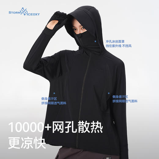 伯希和防晒衣女款春夏新款手套指尖防紫外线斗篷户外防晒服 商品图4