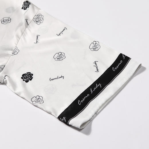 都市丽人生活家居春夏睡衣女冰雪丝印花家居服薄款吊带裙+外袍女士丝质套装LH44A3 商品图7