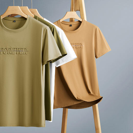 【新款DDY】大依优型大码男装圆领短袖T恤加肥加大透气吸汗夏季上衣半袖t恤夏装 商品图1