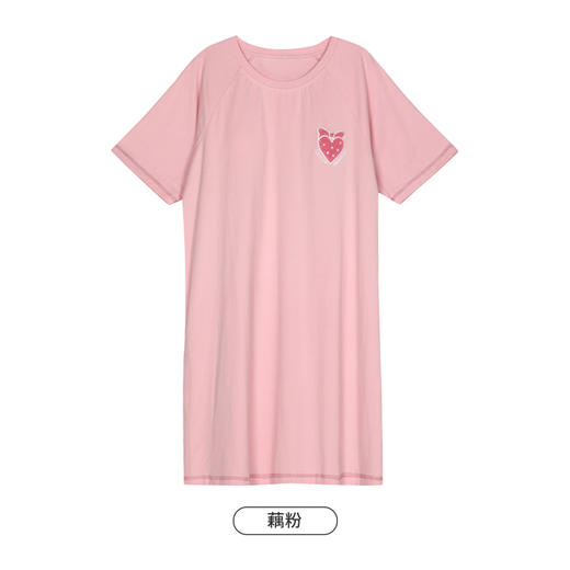 都市丽人生活家居春夏睡衣女32支CVC单面家居服薄款短袖裙女士睡裙LH46D7 商品图9