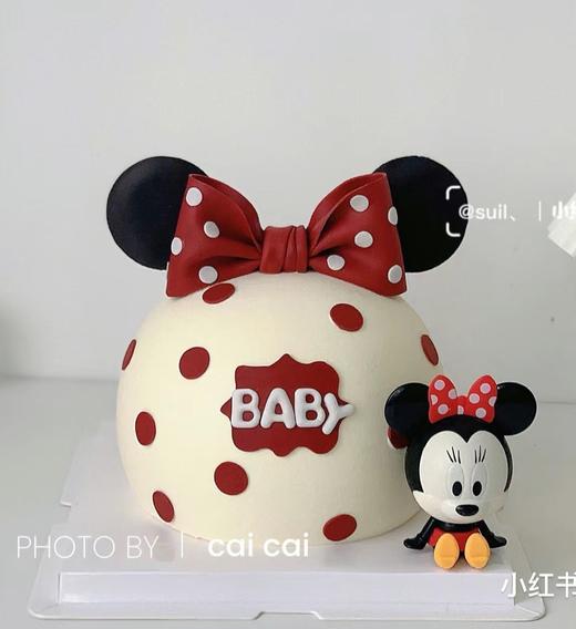 【臻品系列】---半翻糖装饰-【蝴蝶结米妮】 商品图0