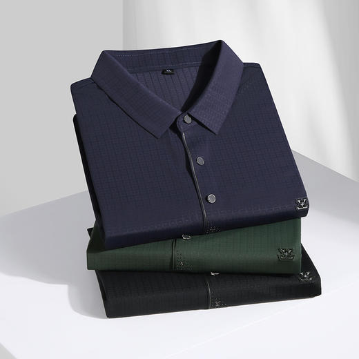 【冰丝高弹】【新款DK】大依优型大码男装短袖Polo衫翻领加肥加大透气吸汗夏季上衣半袖t恤夏装 商品图1