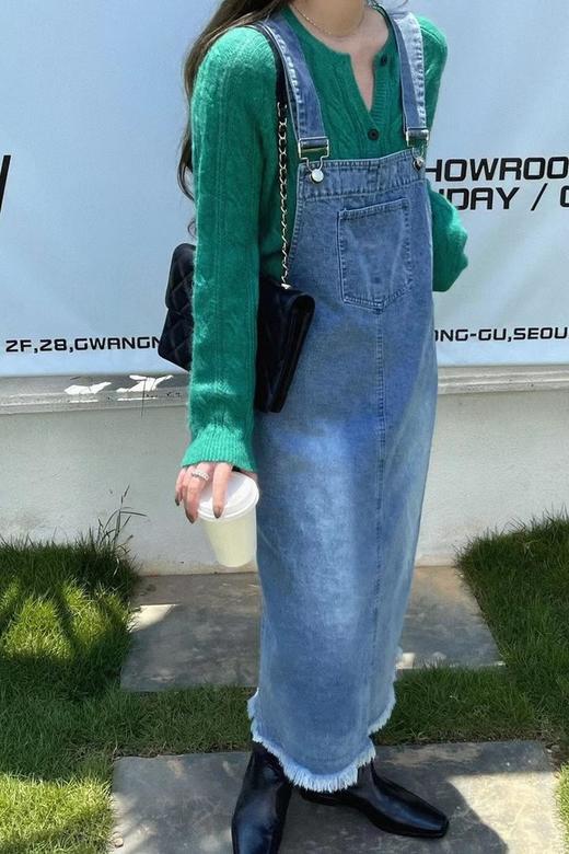 WHO KNOWS 时髦牛仔背带连衣裙 14167 商品图3