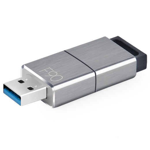 忆捷 F90 U盘 USB3.0高速金属推拉式车载商务优盘 防尘 防水 防震 128GB 商品图2