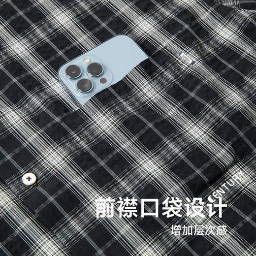 【100%棉】【新款DPS】大依优型大码短袖衬衫带口袋纯棉格纹加肥加大男装免烫大号大码衬衣上衣男士绅士商务休闲半袖夏季 商品图2