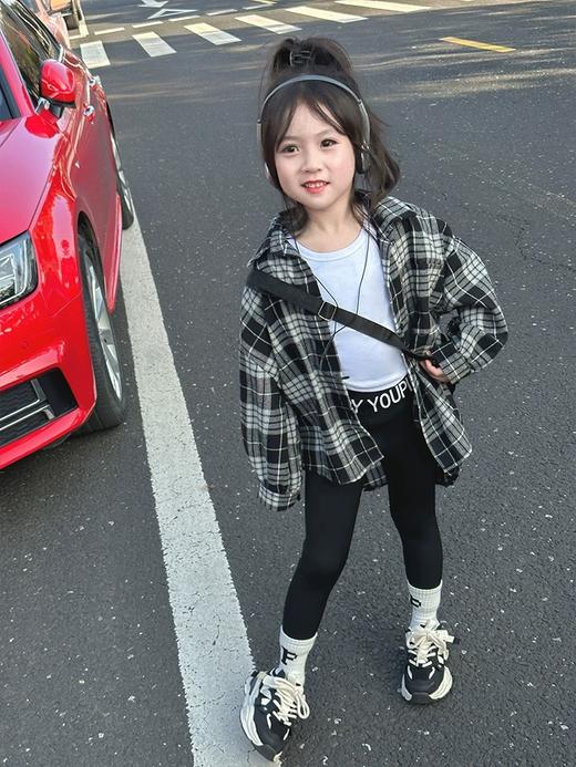 黑格子女童衬衫 商品图4