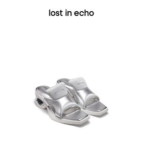 lost in echo2024春季新品设计师品牌尖方头异形镂空跟运动凉拖