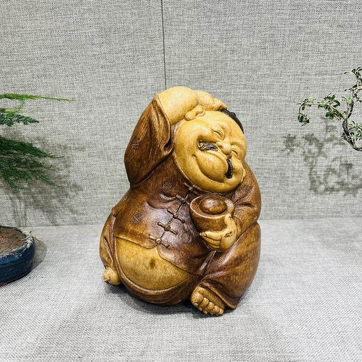 地主财神°竹根雕摆件 商品图5