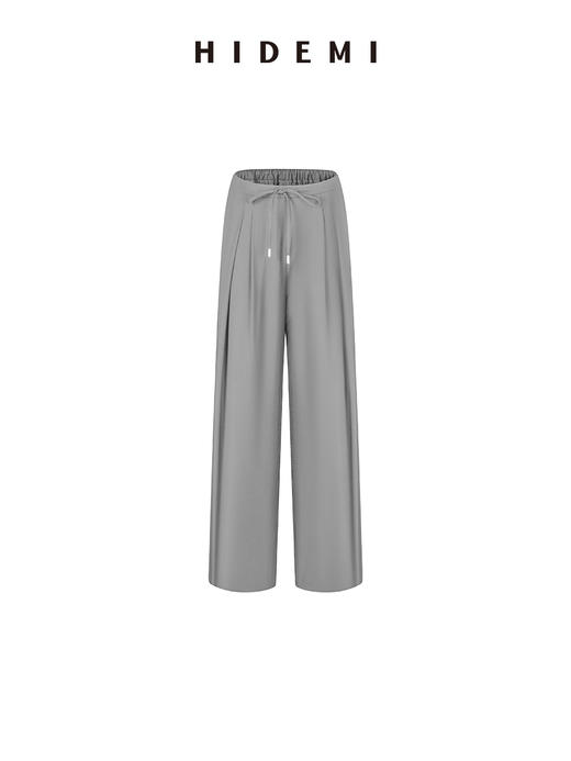 HIDEMI 简约舒适感抽绳收腰压褶休闲西装裤 商品图8