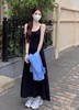 春秋夏【设计感小众 褶皱吊带连衣裙女】气质收腰显瘦 A字针织长裙子女 商品缩略图3