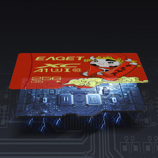 忆捷手机存储卡监控摄像内存卡TF卡高速行车记录仪sd卡c10高速卡 256GB 商品图3