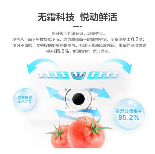 康佳 冰箱 BCD-315W4星钻银 大空间十字四门冰箱 商品图6