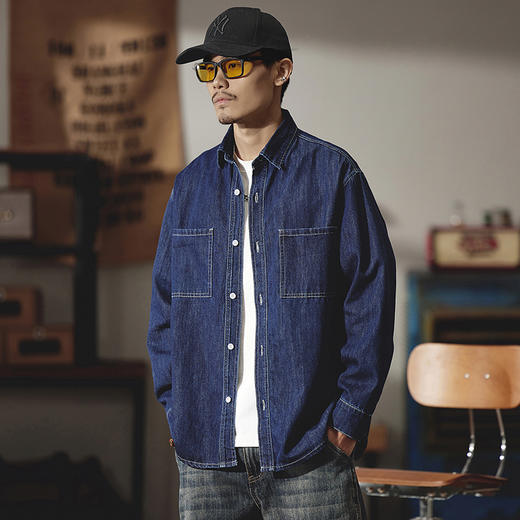 【新款DQ】大依优型大码牛仔外套新款牛仔衣青年百搭上衣潮款加肥加大胖子 商品图1