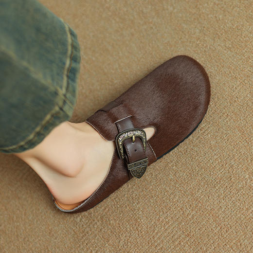 【预售5天】时尚爆款，勃肯全马皮毛拖鞋NJMK&K858 商品图5