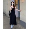 春秋夏【设计感小众 褶皱吊带连衣裙女】气质收腰显瘦 A字针织长裙子女 商品缩略图6