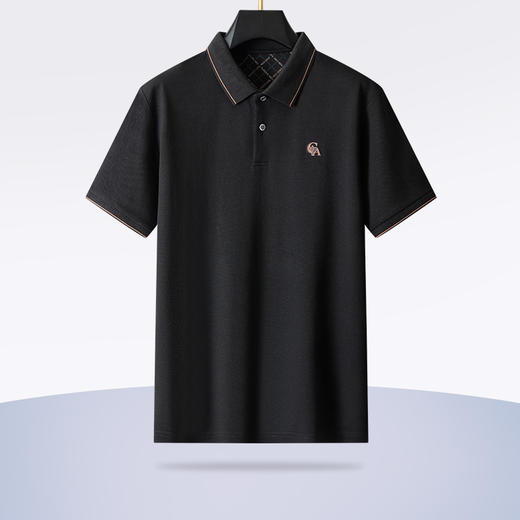 【丝光棉】【新款DPS】大依优型大码男装短袖POLO衫翻领丝光棉加肥加大透气吸汗夏季上衣半袖t恤夏装 商品图1