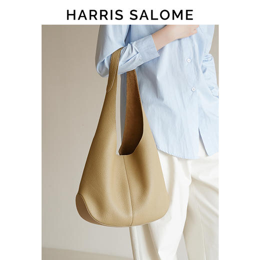 HARRIS SALOME牛皮松弛感大容量单肩包通勤柔软 商品图5