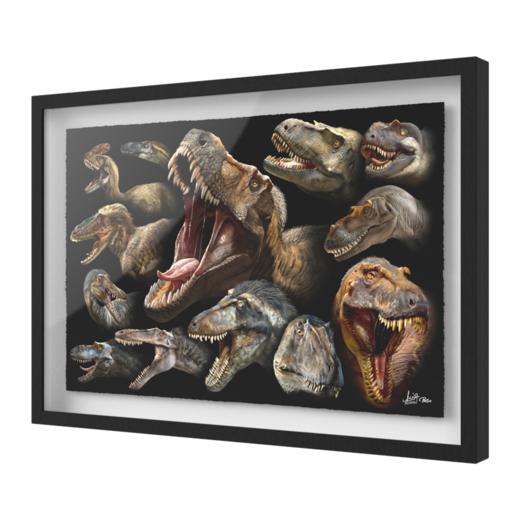 PNSO恐龙博物馆霸王龙家族肖像装饰画挂画 商品图5