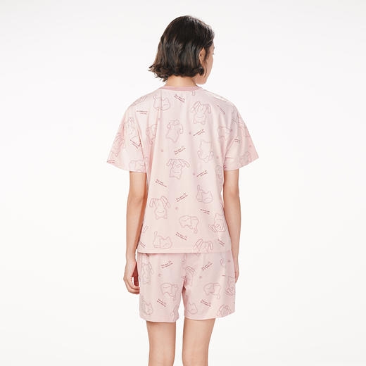 都市丽人亲情蜜语生活家居春夏睡衣女凉感无尘棉家居服薄款短袖短裤女士套装LH49A1 商品图7