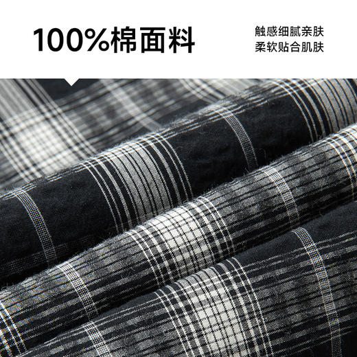 【100%棉】【新款DPS】大依优型大码短袖衬衫带口袋纯棉格纹加肥加大男装免烫大号大码衬衣上衣男士绅士商务休闲半袖夏季 商品图3