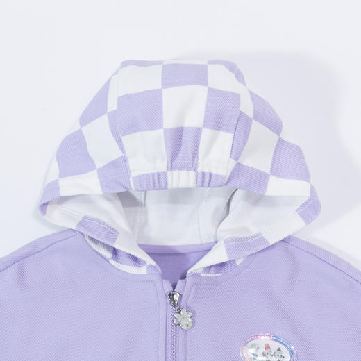 【商城同款】迪士尼2024春季女童外套连帽防风保暖开衫卫衣中小童棉弹舒适上衣231DS0888 商品图6