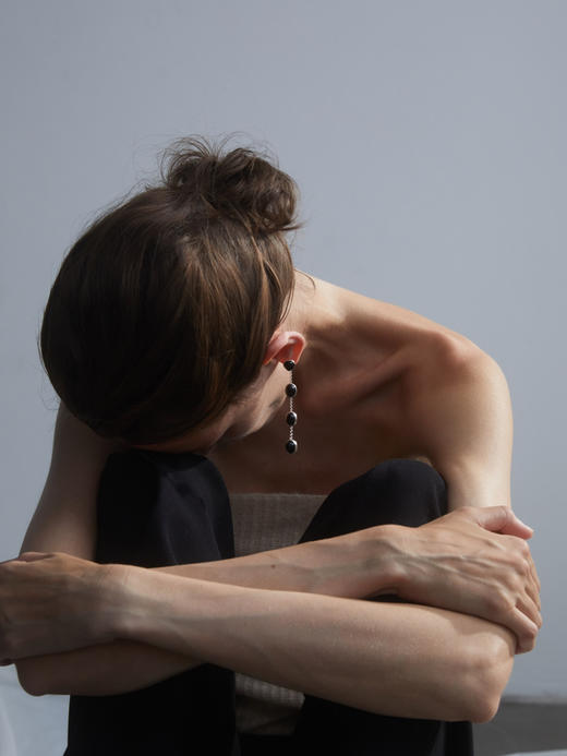 ABOAB｜ONYX STRING Earrings [耳环 金 / 银 ]【SCULPTING】 商品图1