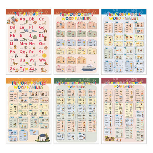 幼少儿自然拼读在家学efl phonics 自然拼读挂图 【伴学授课视频】 商品图1