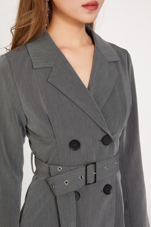 LNNNS 灰色时髦显瘦气质连衣裙 9853 商品图3