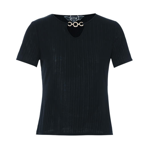 EITIE爱特爱新款夏季纯色百搭显瘦小上衣7413117 商品图5