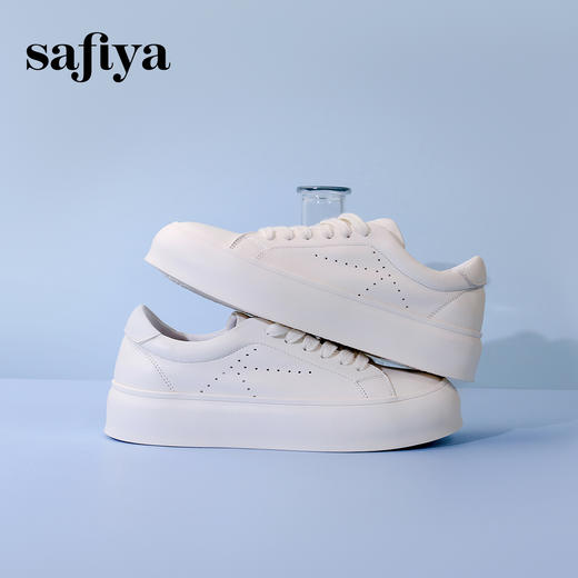 超值精选|Safiya/索菲娅2024百搭舒适低帮休闲小白鞋 SF33912256 商品图3