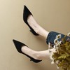 【预售5天】黑色高跟鞋设计感小众金属尖头浅口法式高级感单鞋女鞋HCYYH&3275 商品缩略图0